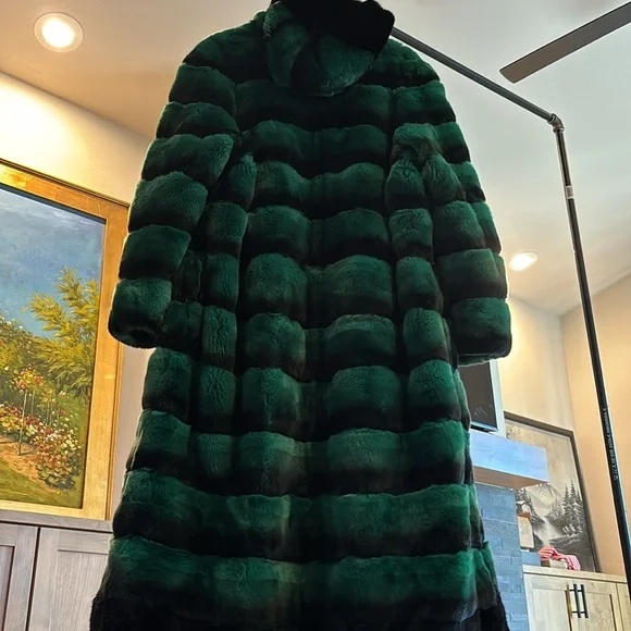 NEW ROYAL REX  COAT WITH HOOD
AUTHENTIC 100% AUTHENTIC FUR ⭐️ - Picture 4 of 13